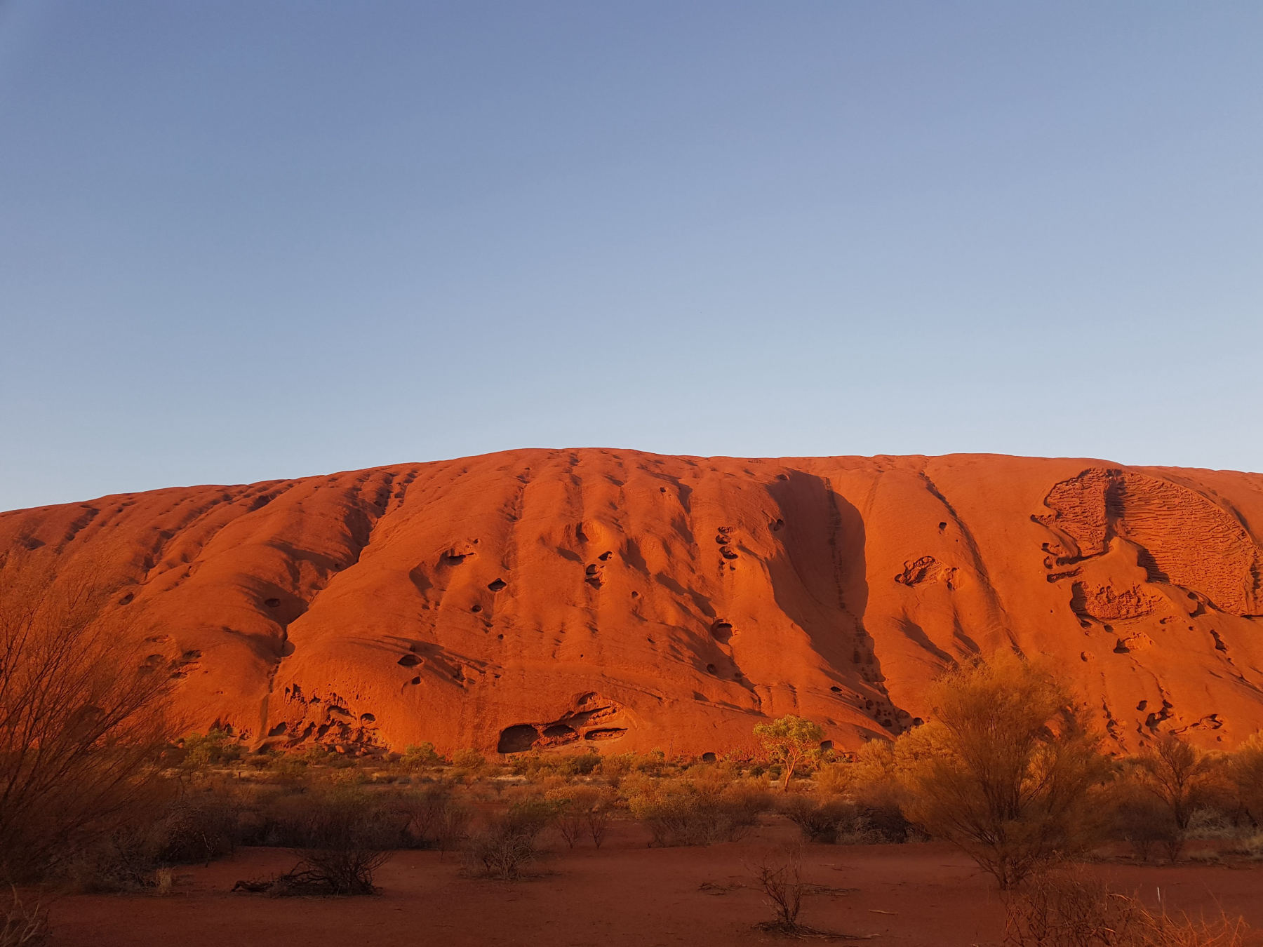 Le coucher de soleil sur Uluru