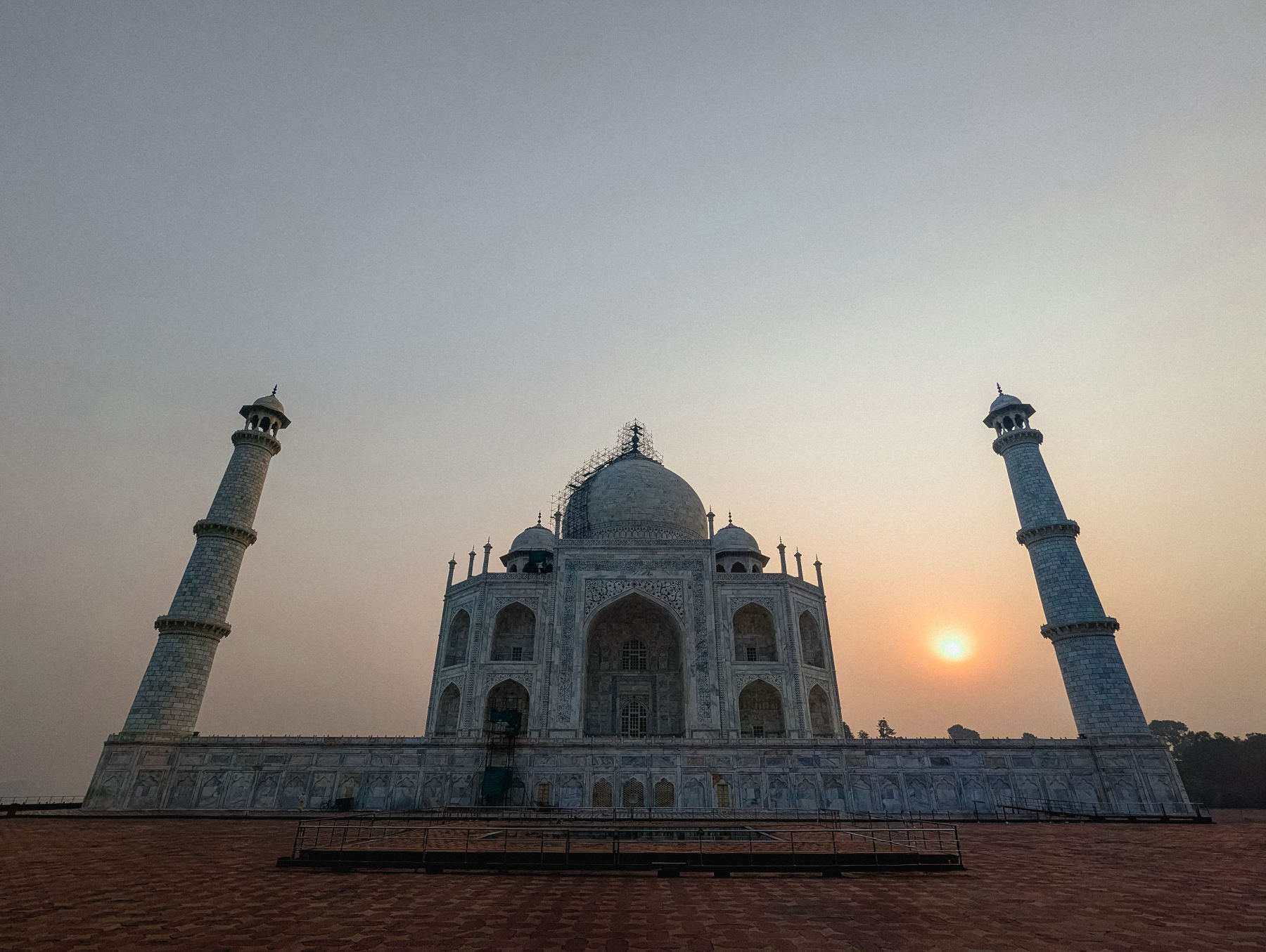 The Taj Mahal at dawn