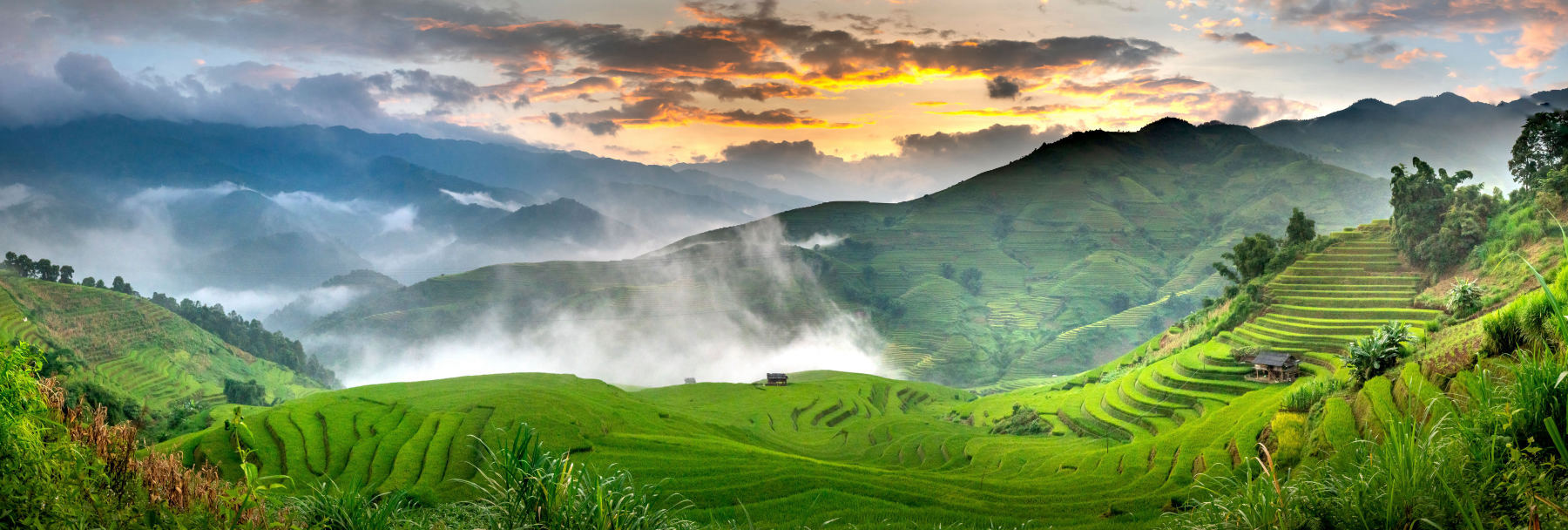 Temples and rice terraces