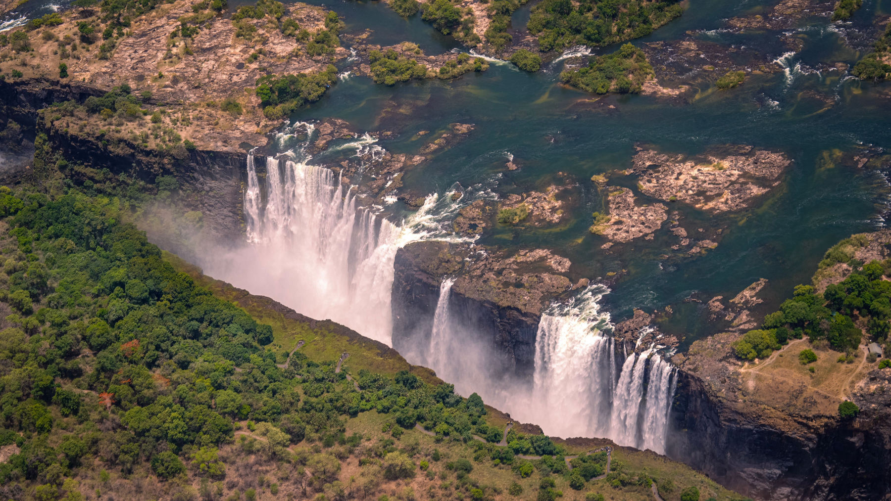 Las cataratas Victoria del lado tranquilo