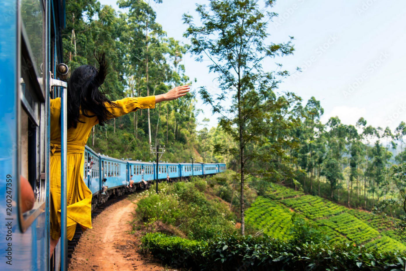 En train vers Nuwara Eliya