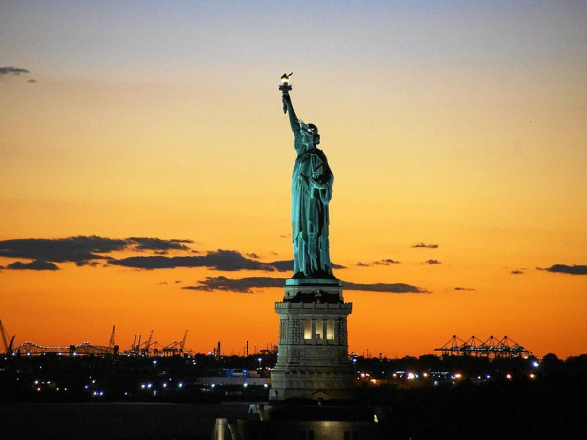The Statue of Liberty and Ellis Island